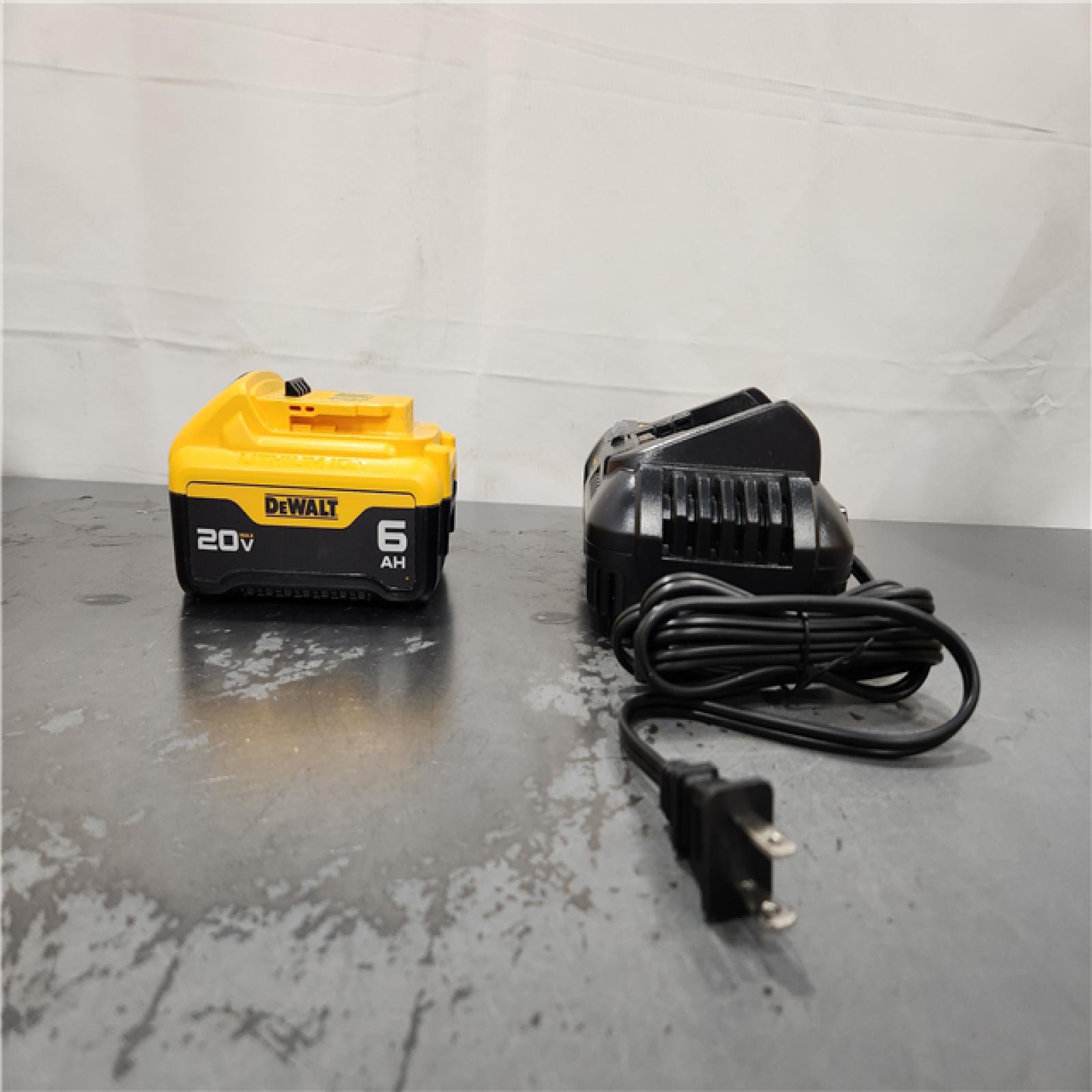 AS-IS- DEWALT 20V MAX Lithium-Ion 6.0 Ah Battery and Charger