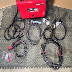 HOUSTON LOCATION - AS-IS LINCOLN ELECTRIC 180 Amp Weld-Pak 180i Multi-Process Stick/MIG/Flux-Core/TIG, 120V or 230V Aluminum Welder with Spool Gun Sold Separately