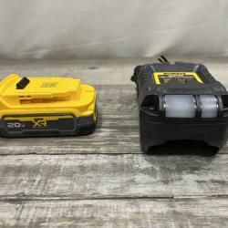 AS-IS DEWALT 20V MAX XR POWERSTACK Lithium-Ion Battery Starter Kit with 1.7Ah Battery and Charger