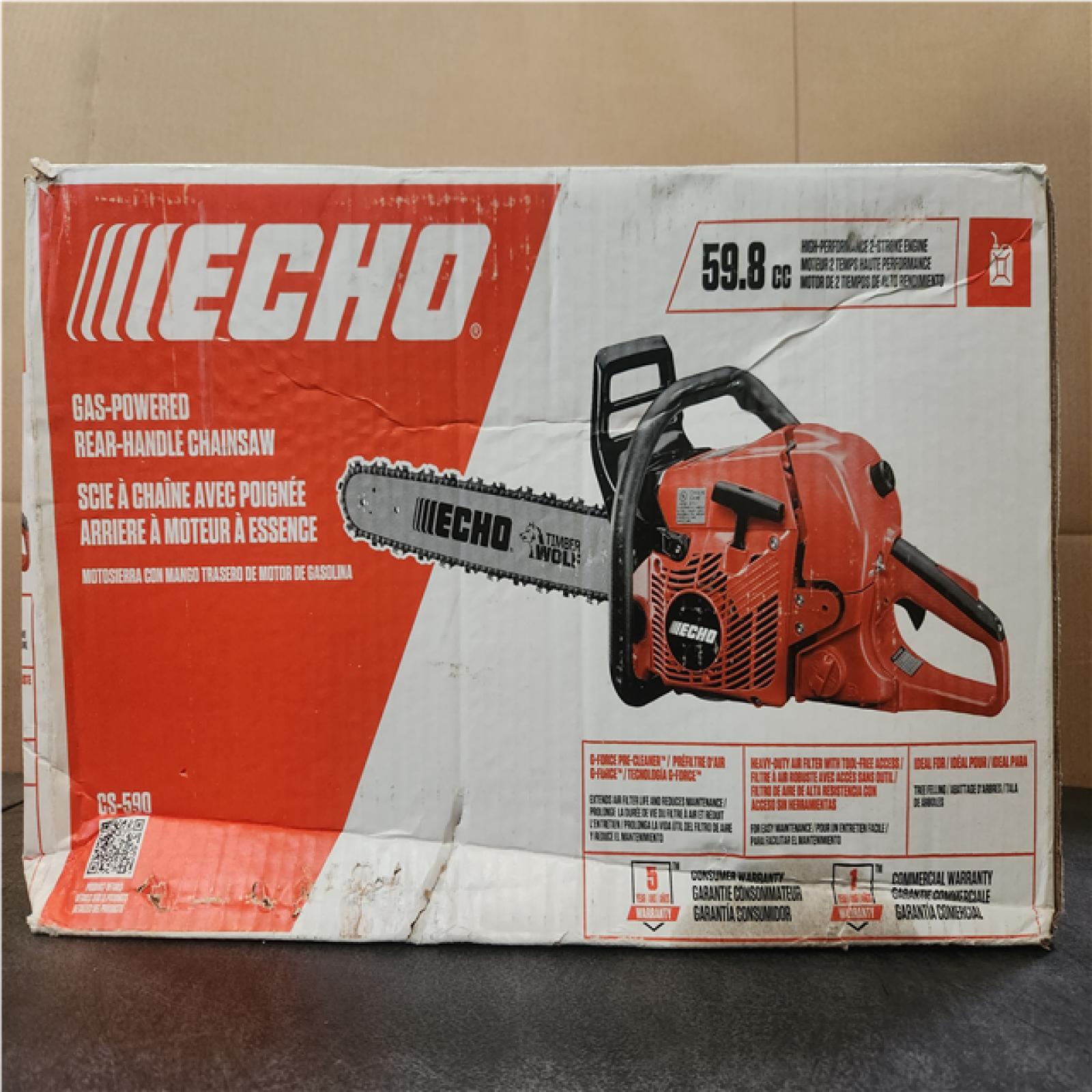 Phoenix LIKE NEW ECHO 20 in. 59.8 cc Gas 2-Stroke Rear Handle Timber Wolf Chainsaw
