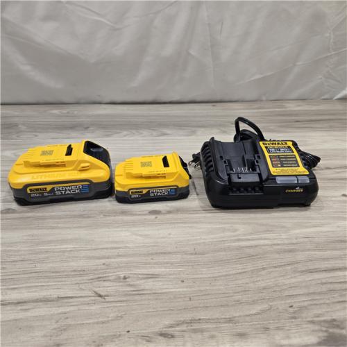 AS-IS Dewalt DCBP315-2C 20V MAX POWERSTACK Lithium-Ion Batteries and Charger Starter Kit