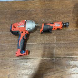 AS-IS M18/M12 12/18V Lithium-Ion Cordless 3/8 in. Ratchet and 1/2 in. Impact Wrench with Friction Ring Combo Kit