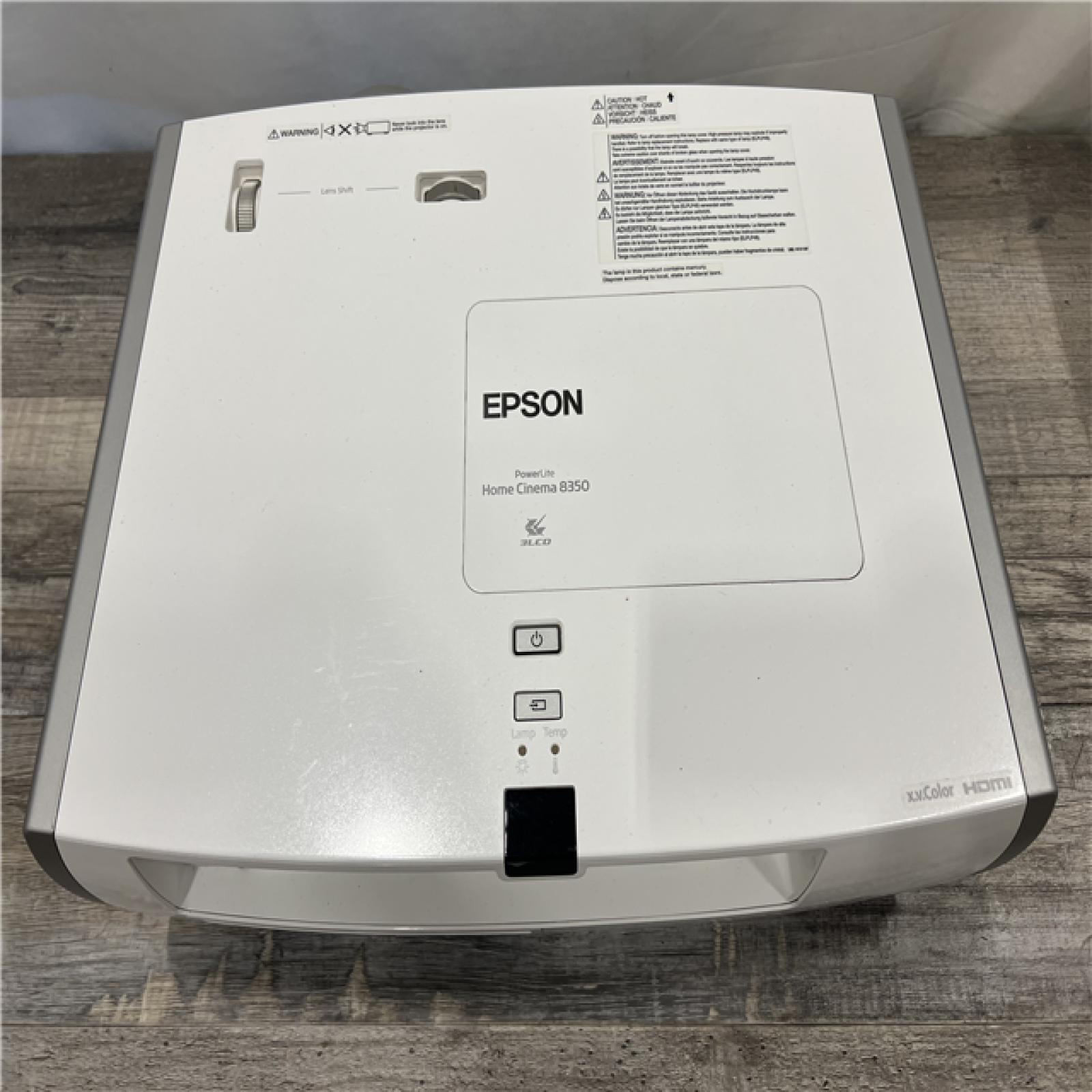 AS-IS Epson PowerLite 8350 Home Cinema Projector