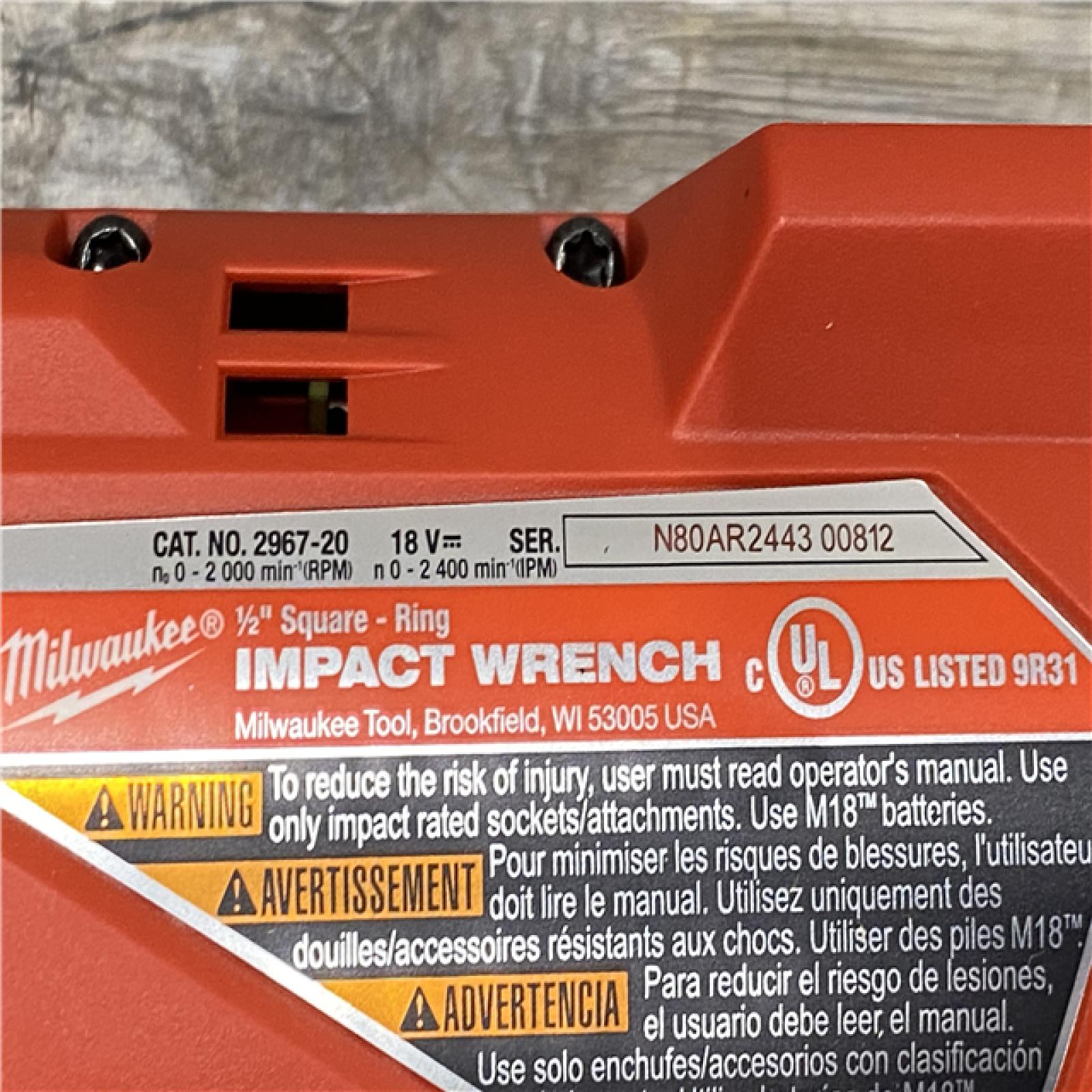 AS-IS Milwaukee FUEL 18V Lithium-Ion Brushless Cordless 1/2 in. Impact Wrench with Friction Ring (Tool-Only)