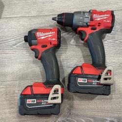 AS-IS Milwaukee FUEL 18V Lithium-Ion Brushless Cordless Hammer Drill and Impact Driver Combo Kit