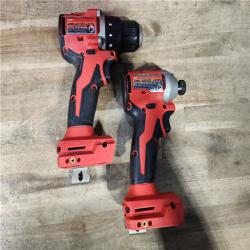 HOUSTON LOCATION - AS-IS Milwaukee M18 18V Lithium-Ion Brushless Cordless Compact Drill/Impact Combo Kit (2-Tool) W/(2) 2.0 Ah Batteries  Charger & Bag