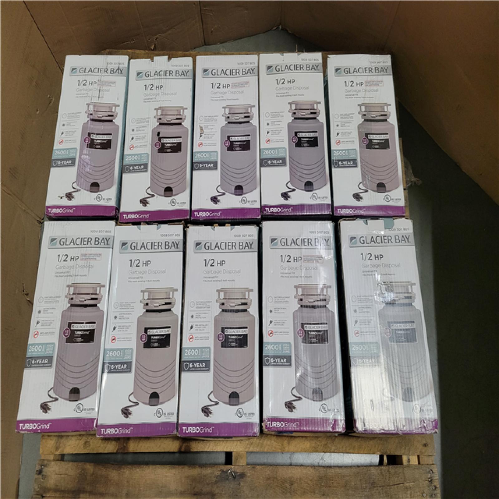 California NEW Glacier Bay Garbage Disosal (10 pieces)