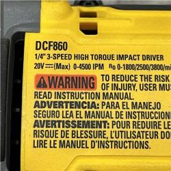 AS-IS DEWALT 20V MAX XR Cordless Impact Driver (Tool Only)
