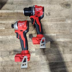 HOUSTON LOCATION - AS-IS Milwaukee 18V Lithium-Ion Brushless Cordless Compact Drill/Impact Combo Kit
