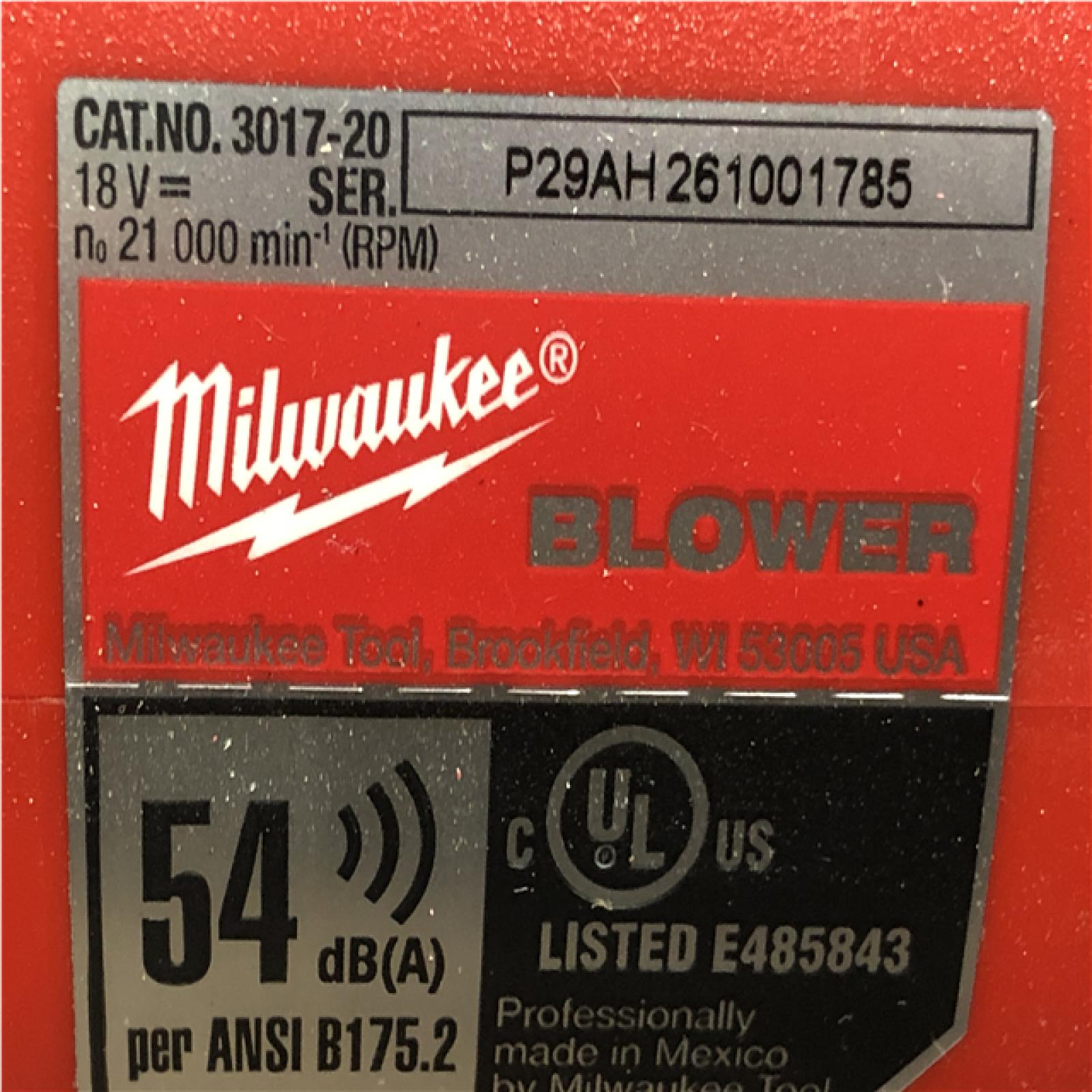 AS-IS Milwaukee FUEL 120 MPH 500 CFM 18V Lithium-Ion Brushless Cordless Handheld Blower (Tool-Only)