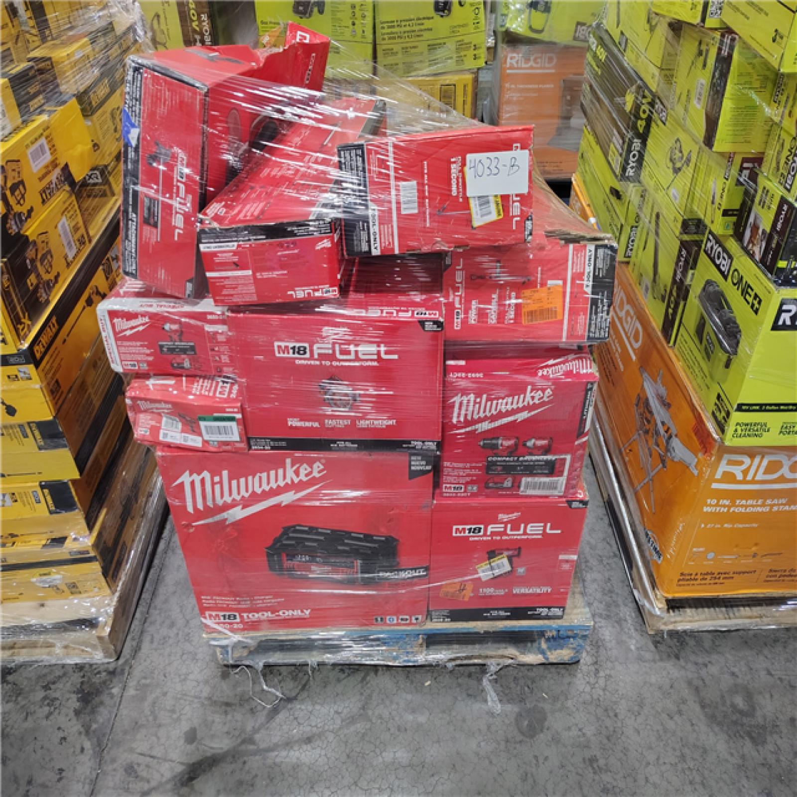 Pittston Location As-Is Power Tools Partial Truckload (15 Pallets) 4033-B