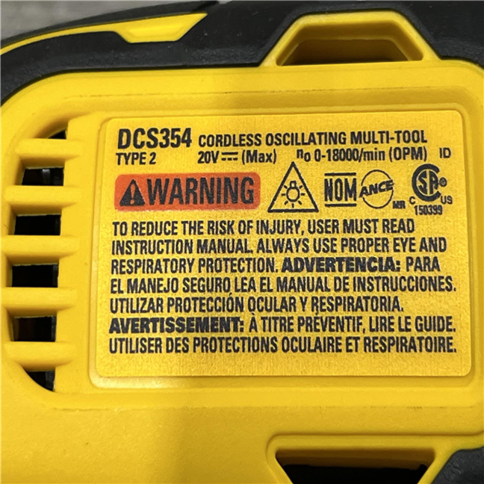 AS-IS DEWALT ATOMIC 20V MAX Cordless Brushless Oscillating Multi Tool Kit