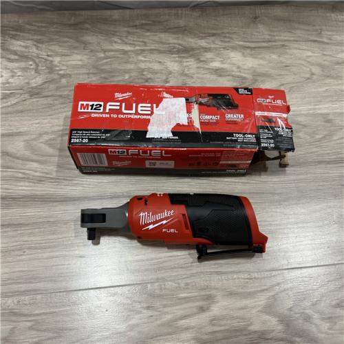 AS-IS Milwaukee FUEL 12-Volt Lithium-Ion Brushless Cordless High Speed 3/8 in. Ratchet (Tool-Only)