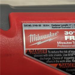 AS-IS Milwaukee 2744-20 M18 18V 21-Degree Cordless Framing Nailer (Tool-Only)