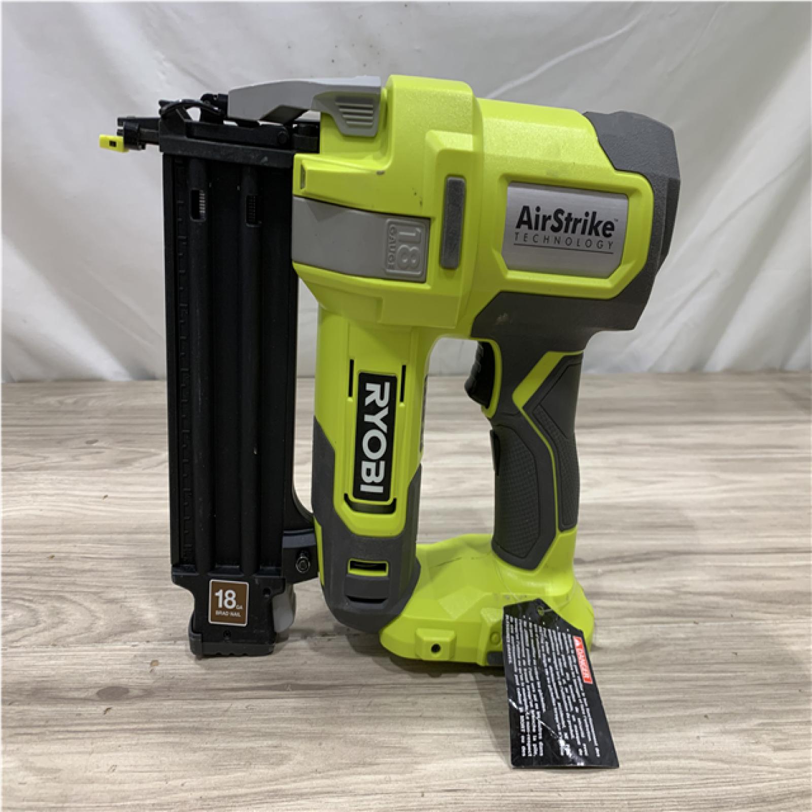 AS-IS RYOBI ONE+ 18V 18-Gauge Cordless AirStrike Brad Nailer (Tool Only)