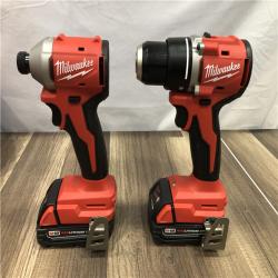 AS-IS Milwaukee 18V Lithium-Ion Brushless Cordless Compact Drill/Impact Combo Kit