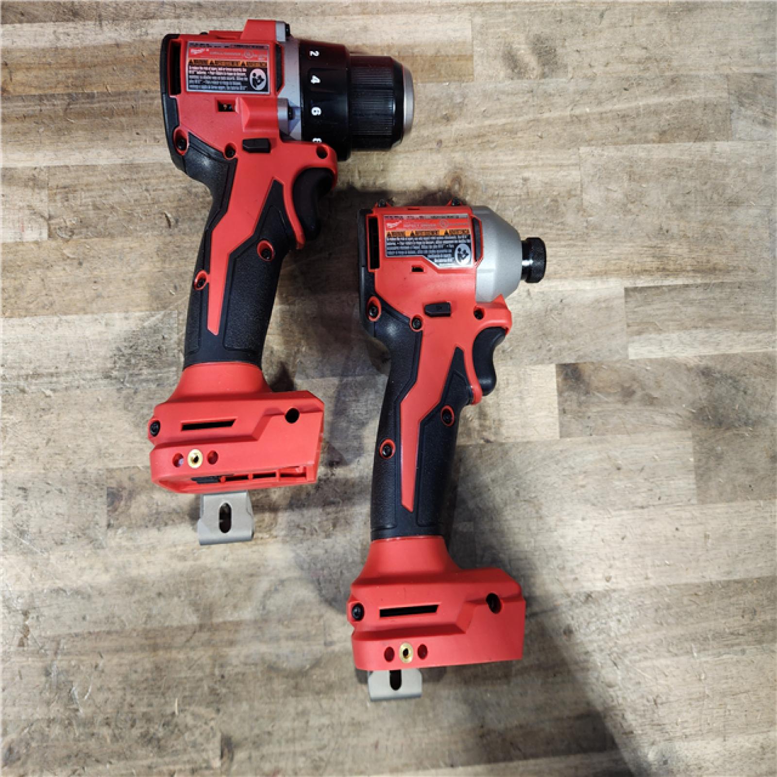 HOUSTON LOCATION - AS-IS Milwaukee M18 18V Lithium-Ion Brushless Cordless Compact Drill/Impact Combo Kit (2-Tool) W/(2) 2.0 Ah Batteries  Charger & Bag