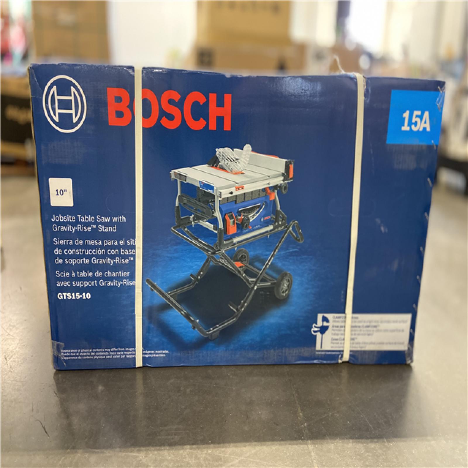 DALLAS LOCATION - Bosch 15 Amp Corded 10 in. Jobsite Table Saw with Gravity Rise Stand