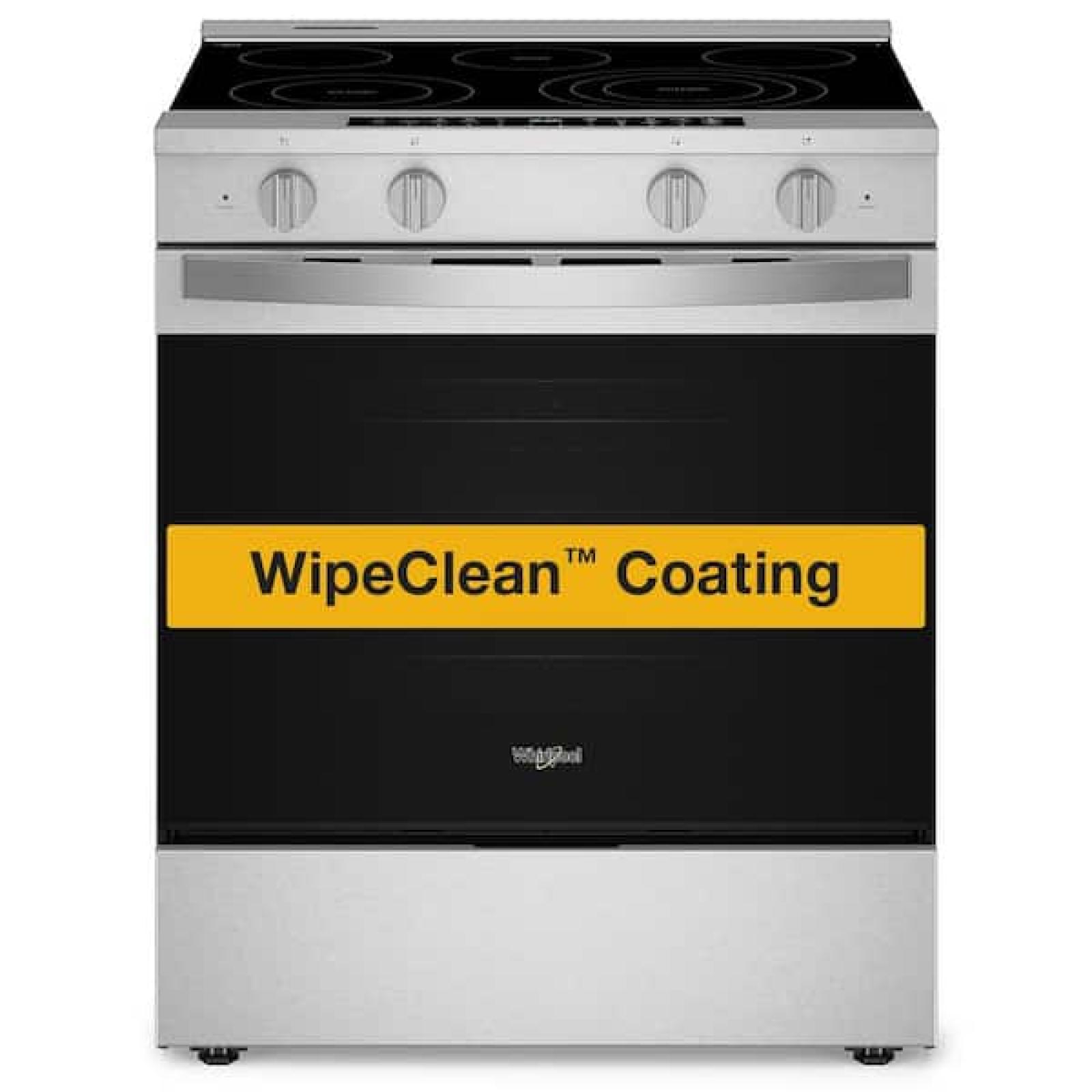 Phoenix NEW Whirlpool 30 in. 5-Burners Smart Slide-In Electric Range in Fingerprint Resistant Stainless Steel with No Preheat Air Fry