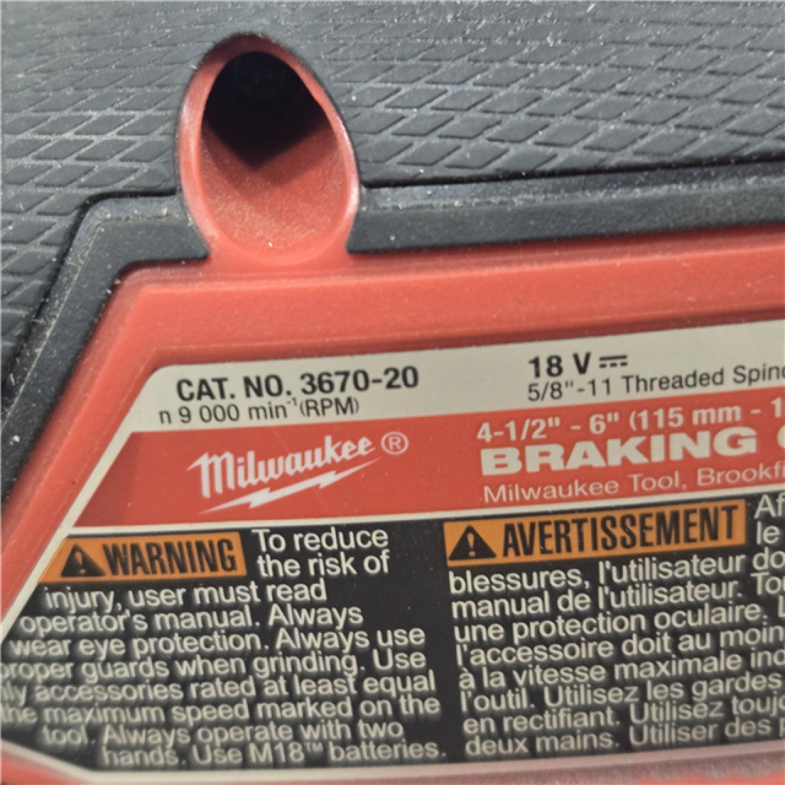 AS-IS Milwaukee M18 FUEL 4-1/2-6 Cordless Braking Grinder (Tool-Only)