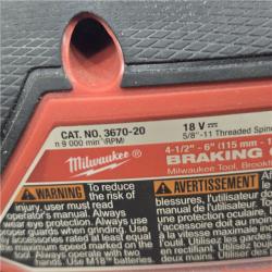 AS-IS Milwaukee M18 FUEL 4-1/2-6 Cordless Braking Grinder (Tool-Only)