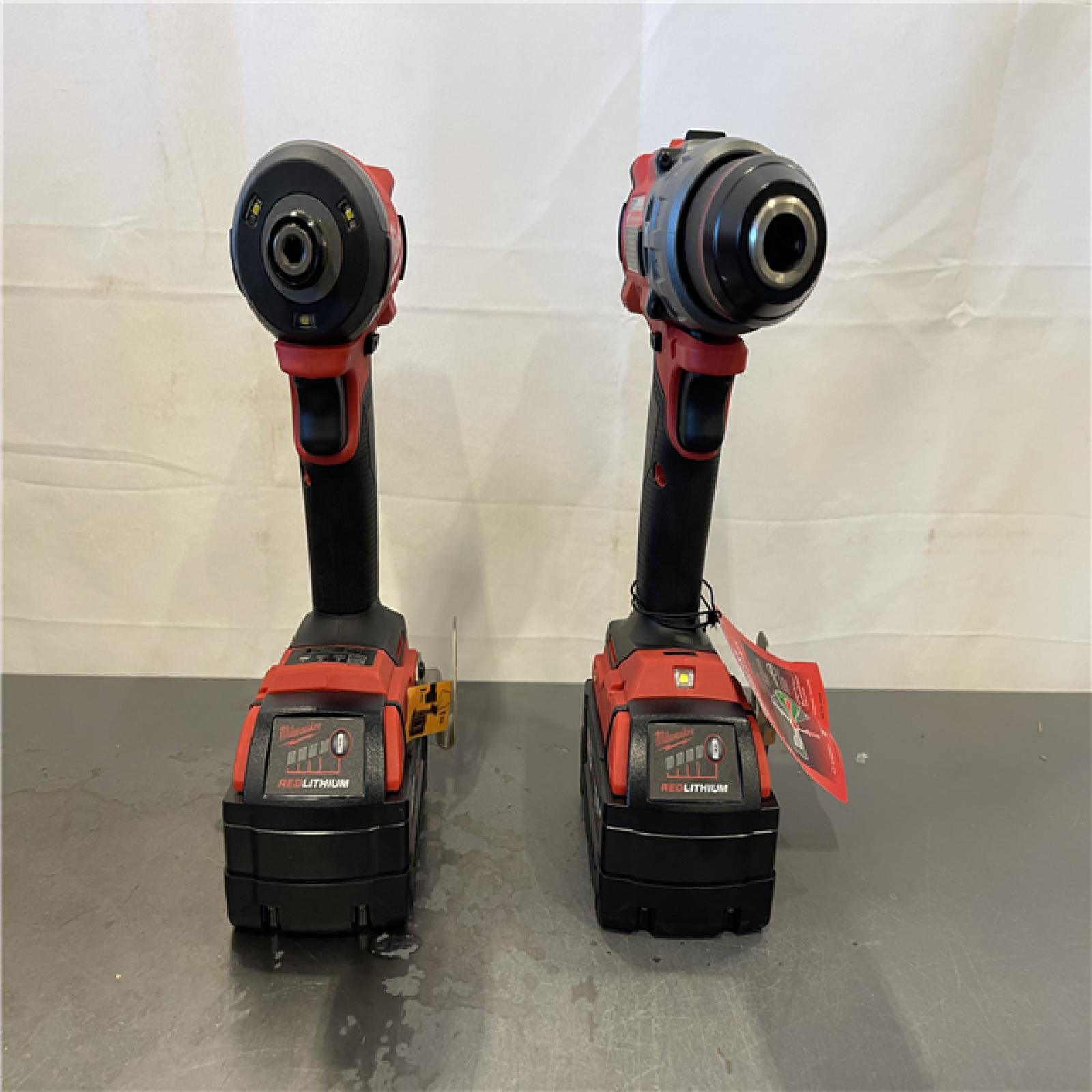 AS-IS- MILWAUKEE FUEL 18V Lithium-Ion Brushless Cordless Hammer Drill and Impact Driver Combo Kit