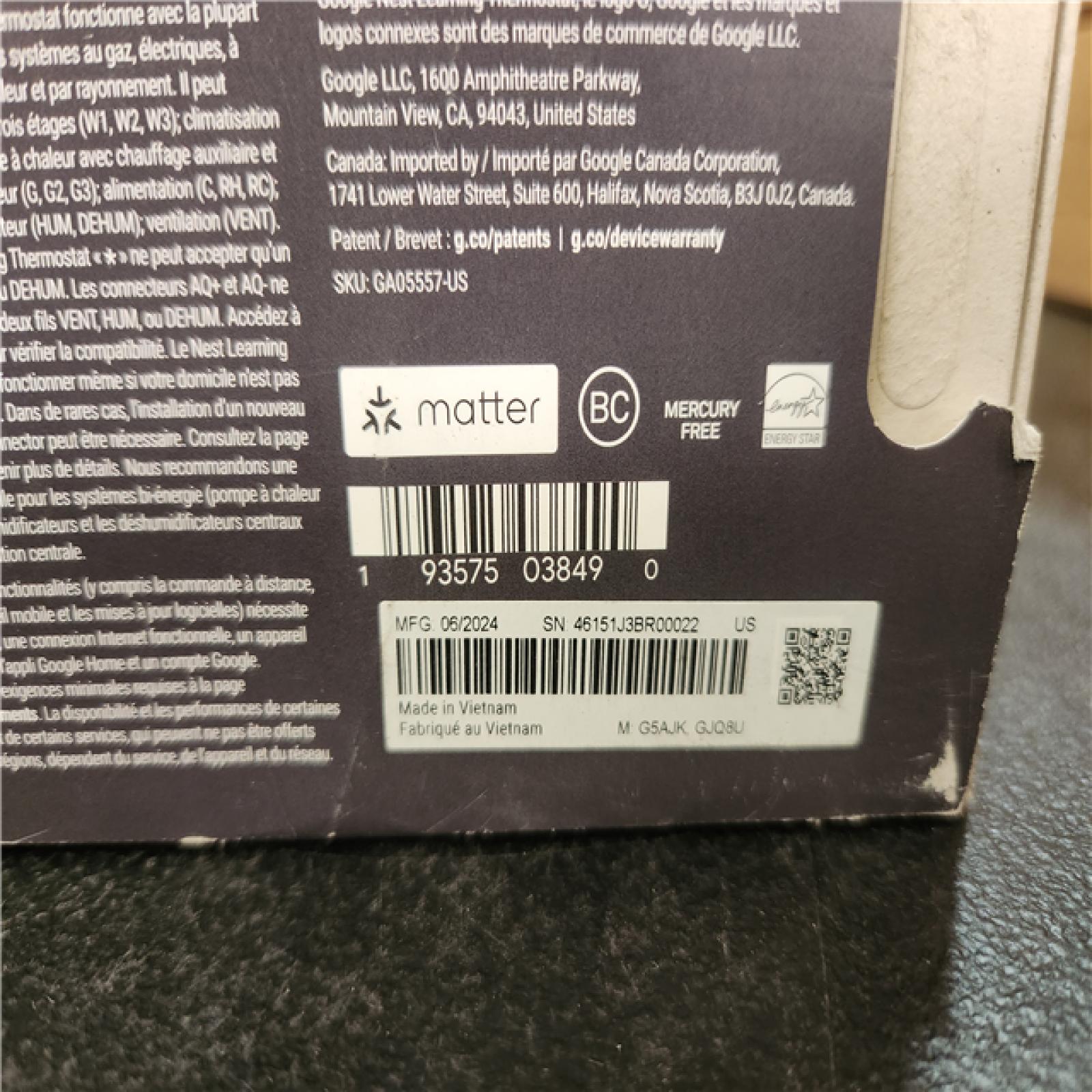 Phoenix AS-IS Google Nest Learning Thermostat (4th Gen) with 2 Nest Temperature Sensor (2nd Gen)