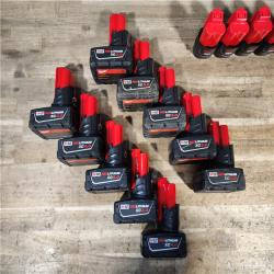 HOUSTON LOCATION - AS-IS MILWAUKEE BATTERY PACK QTY - 15