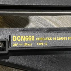 AS-IS DEWALT 20V MAX XR 16-Gauge Electric Cordless Angled Finishing Nailer Kit