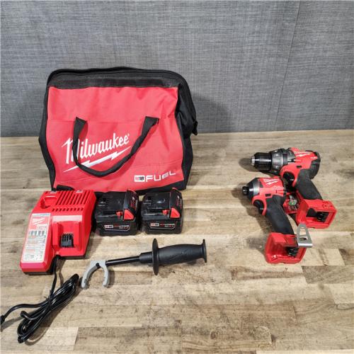HOUSTON LOCATION - AS-IS MILWAUKEE 2 TOOL COMBO KIT W/ (2) BATTERY & CHARGER