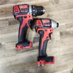 HOUSTON LOCATION - AS-IS Milwaukee 18V Cordless Brushed 2 Tool Drill/Driver and Impact Driver Kit