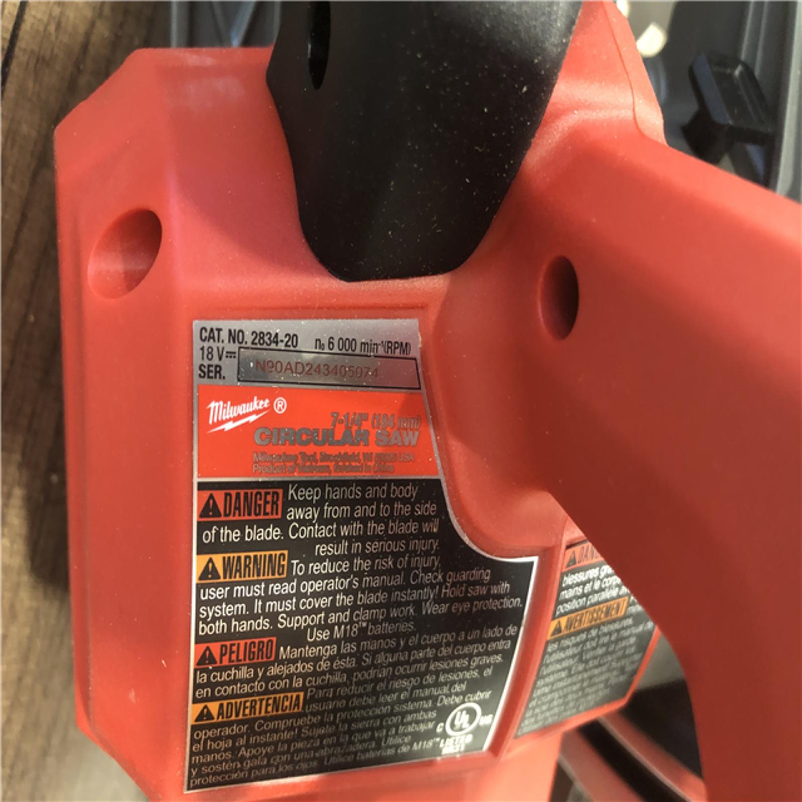 AS-IS Milwaukee FUEL 18V Lithium-Ion Brushless Cordless 7-1/4 in. Circular Saw (Tool-Only)