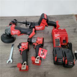 California NEW Milwaukee 4-Tool Combo kit  Includes (2) Batteries  Charger & Rolling Packout Box