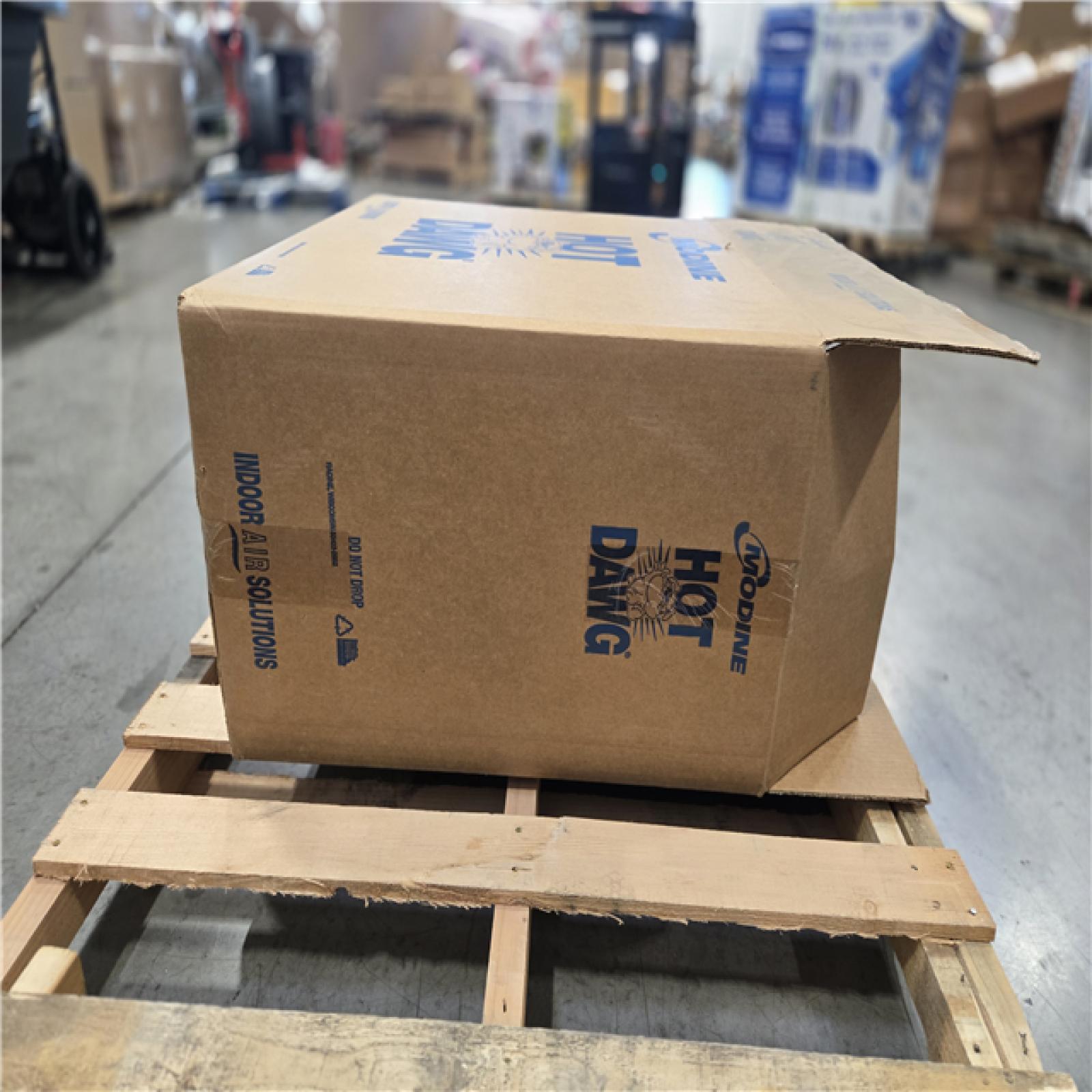 DALLAS LOCATION - AS-IS Modine HD45AS0111Natural Gas Hot Dawg Garage Heater 45 000 BTU with 80-Percent Efficiency Grey