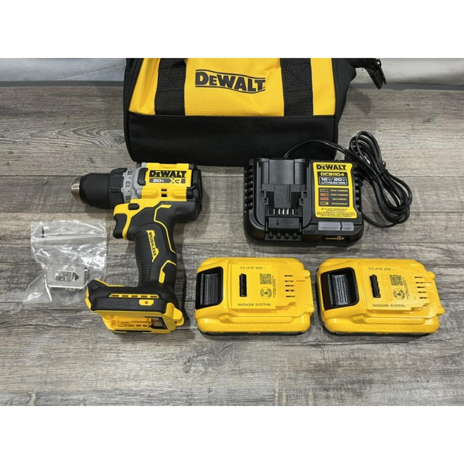 AS-IS DEWALT 20V XR Lithium-Ion Cordless Brushless 1/2 in. Drill/Driver Kit
