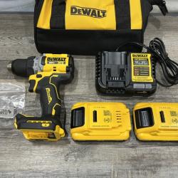 AS-IS DEWALT 20V XR Lithium-Ion Cordless Brushless 1/2 in. Drill/Driver Kit