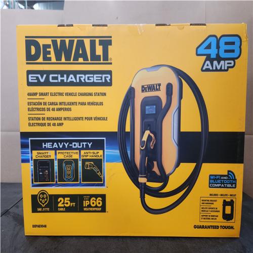 Phoenix NEW DEWALT Level-2 Wall Mounted Electric Vehicle EV Charger up to 48 Amps, 240-Volt AC 11.5 Kw, 25 Ft. Cable, Weatherproof (SEALED)