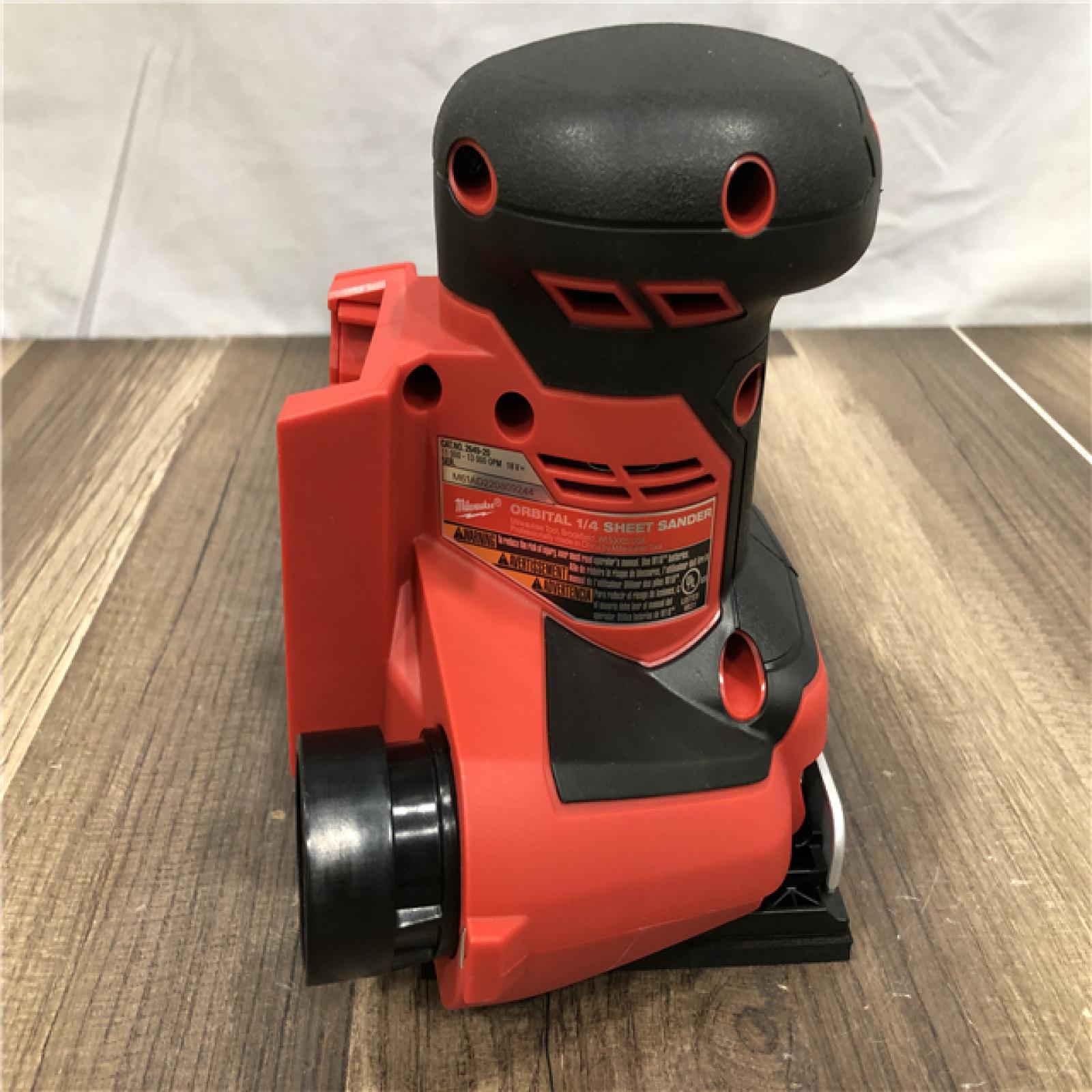 AS-IS Milwaukee 18V Lithium-Ion Cordless 1/4 in. Sheet Sander (Tool-Only)