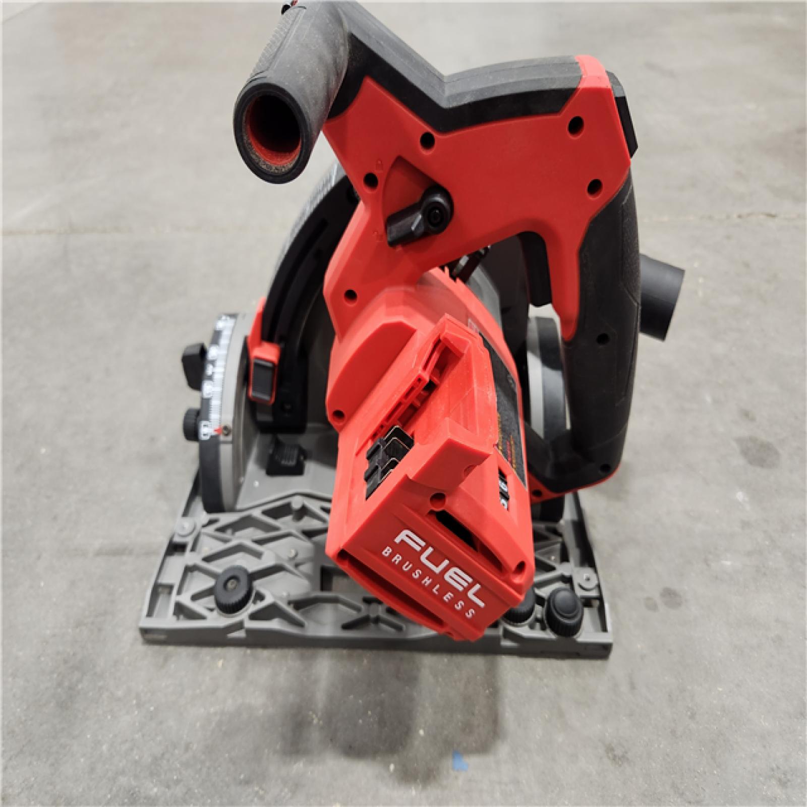 AS-IS Milwaukee M18 FUEL 18-Volt Lithium-Ion Brushless Cordless 6-1/2 in. Plunge Track Saw PACKOUT Kit with One 6.0 Ah Battery