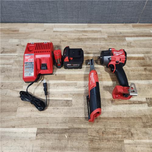 HOUSTON LOCATION - AS - IS Milwaukee 2 Tool Combo Kit W/ (2) Battery & Charger