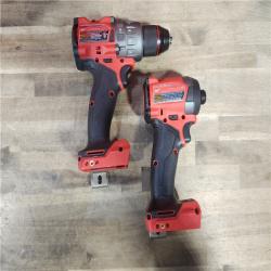 HOUSTON LOCATION - AS-IS (APPEARS LIKE NEW) MILWAUKEE FUEL 18V Lithium-Ion Brushless Cordless Hammer Drill and Impact Driver Combo Kit (2-Tool) with 2 Batteries