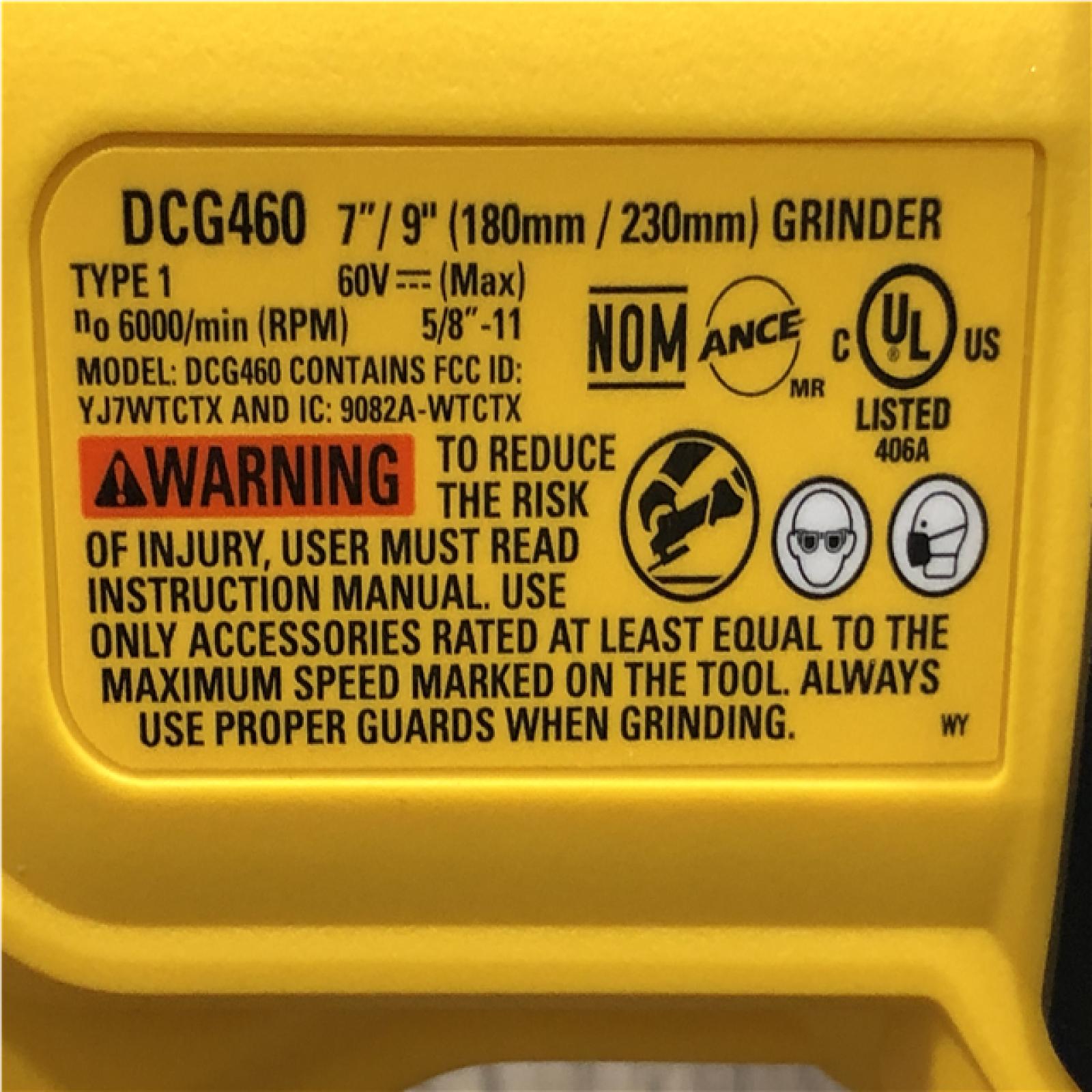 NEW - DEWALT FLEXVOLT 60-Volt Lithium-Ion Cordless 7 in. to 9 in. Large Angle Grinder Kit