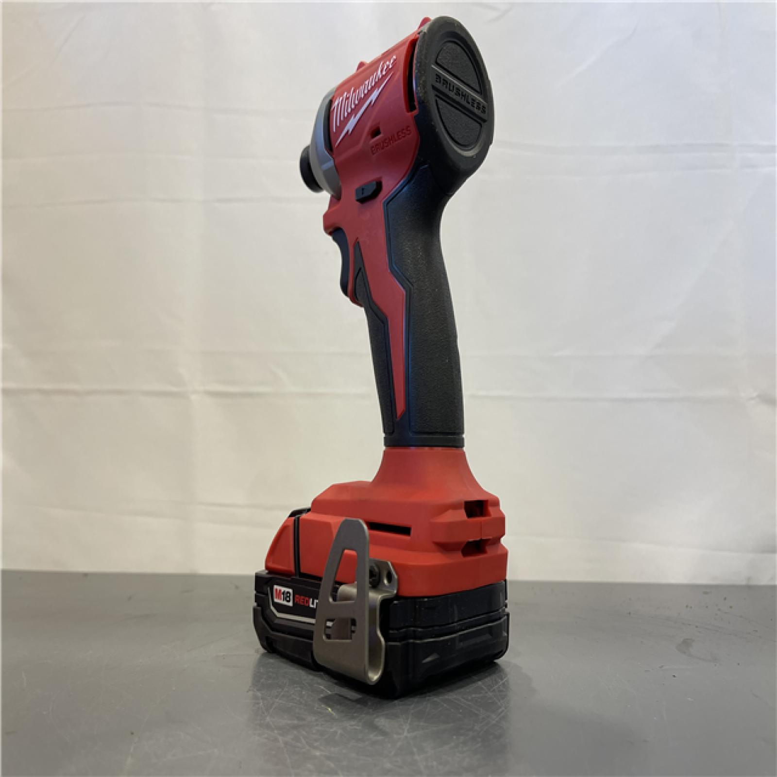 AS-IS - Milwaukee M18 Compact Brushless 1/4  Hex Impact Driver Kit