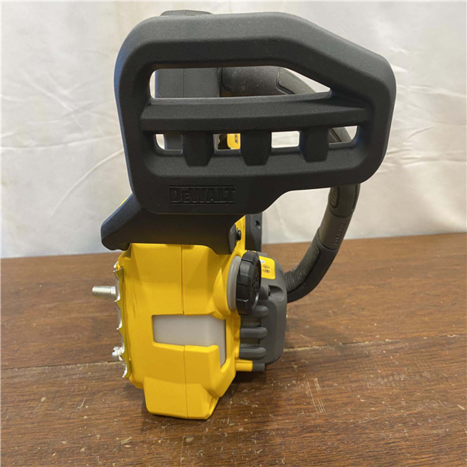 AS-IS  FLEXVOLT 60V MAX 14 in. Cordless Battery Powered Top Handle Chainsaw Kit with (2) FLEXVOLT 3 Ah Batteries & Charger