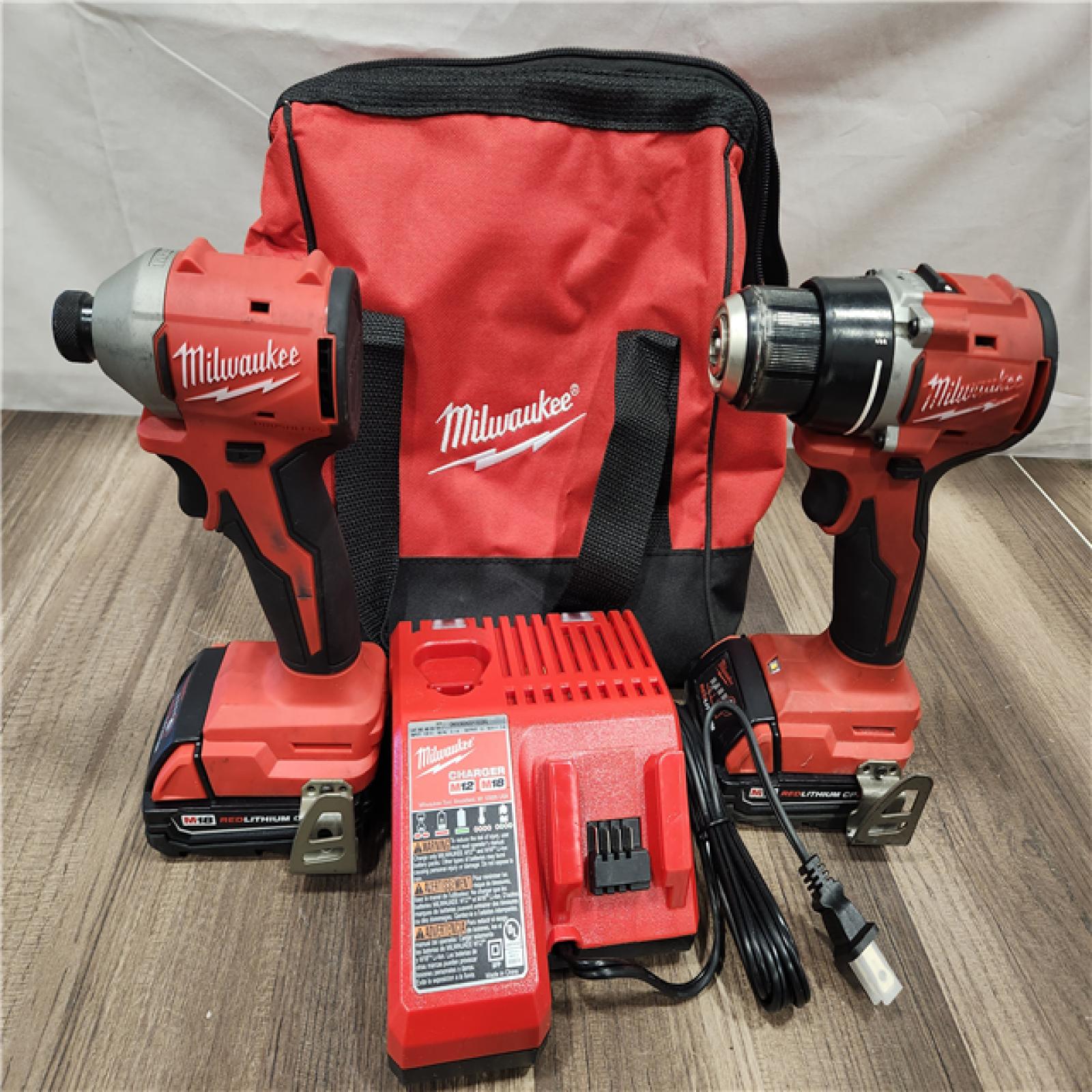 AS-IS- Milwaukee M18 Compact Brushless 2-Tool Combo Kit