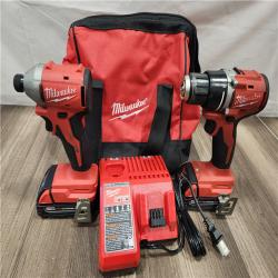 AS-IS- Milwaukee M18 Compact Brushless 2-Tool Combo Kit