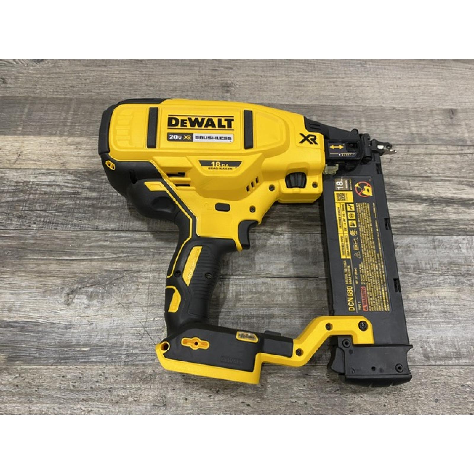 AS-IS DEWALT 20V MAX XR Lithium-Ion Electric Cordless 18-Gauge Brad Nailer (Tool Only)