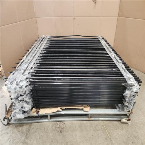 Phoenix Fencer Wire 6 ft. x 6 ft. Heavy-Duty Steel Spaced Bar Pointed Pinnacle Flat Metal Fence Panel (20-Panels)