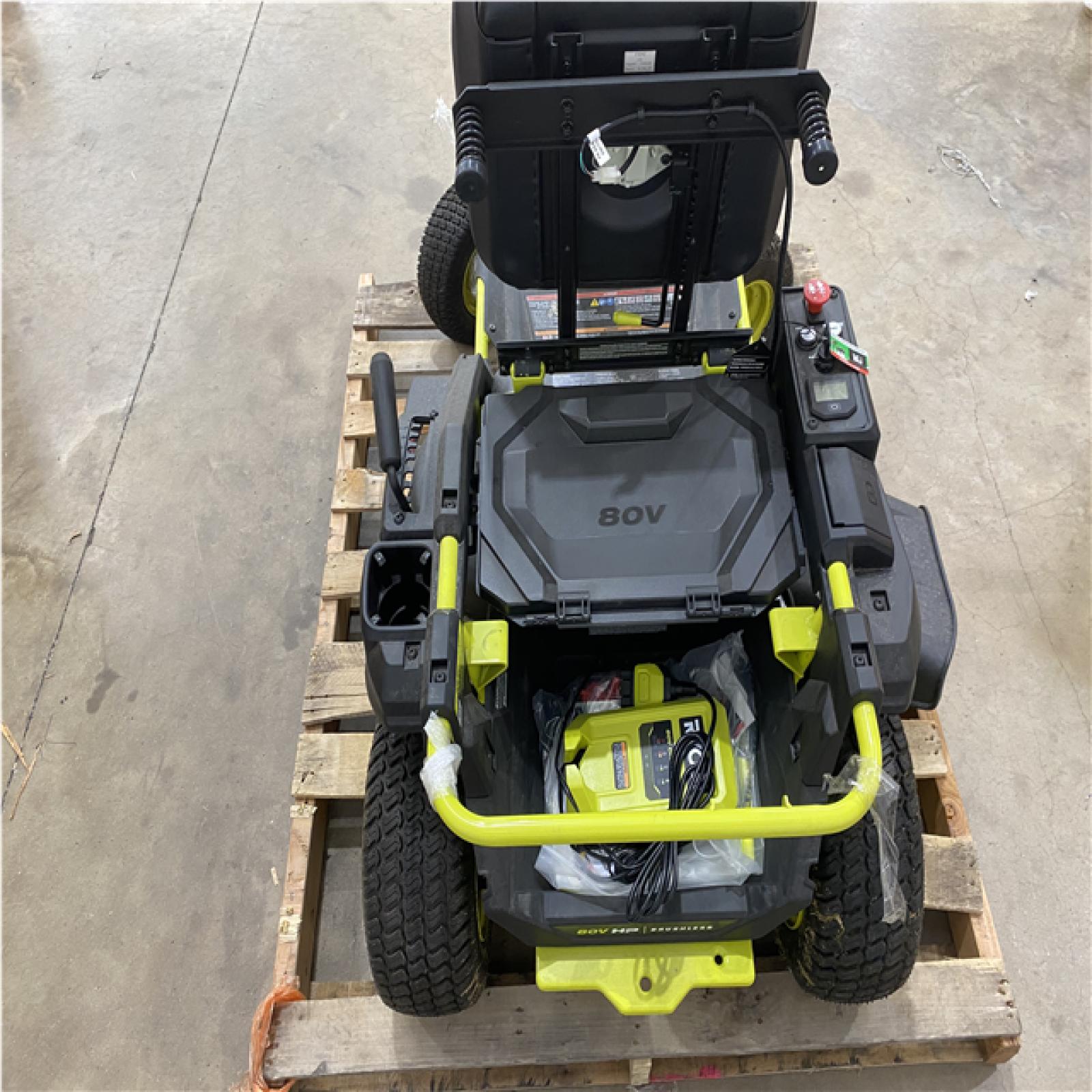 Houston Location - AS-IS Tool Pallet RYOBI 80V HP R1 SIT DOWN MOWER