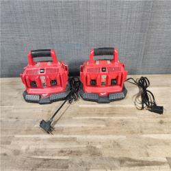 HOUSTON LOCATION - AS-IS (2) Milwaukee 48-59-1806 M18 Six Pack Sequential Charger